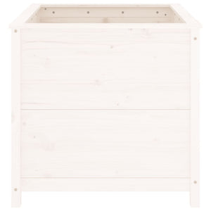 vidaXL Garden Planter White 82.5x82.5x78 cm Solid Wood Pine