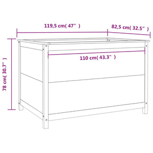 vidaXL Garden Raised Bed 119.5x82.5x78 cm Solid Wood Douglas