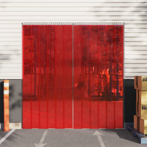 vidaXL Door Curtain Red 200 mmx1.6 mm 10 m PVC