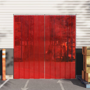 vidaXL Door Curtain Red 200 mmx1.6 mm 25 m PVC