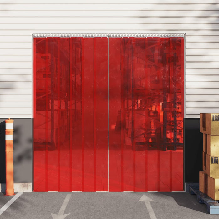 vidaXL Door Curtain Red 200 mmx1.6 mm 50 m PVC