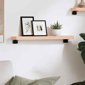 vidaXL Wall Shelf 60x10x4 cm Untreated Solid Wood Oak