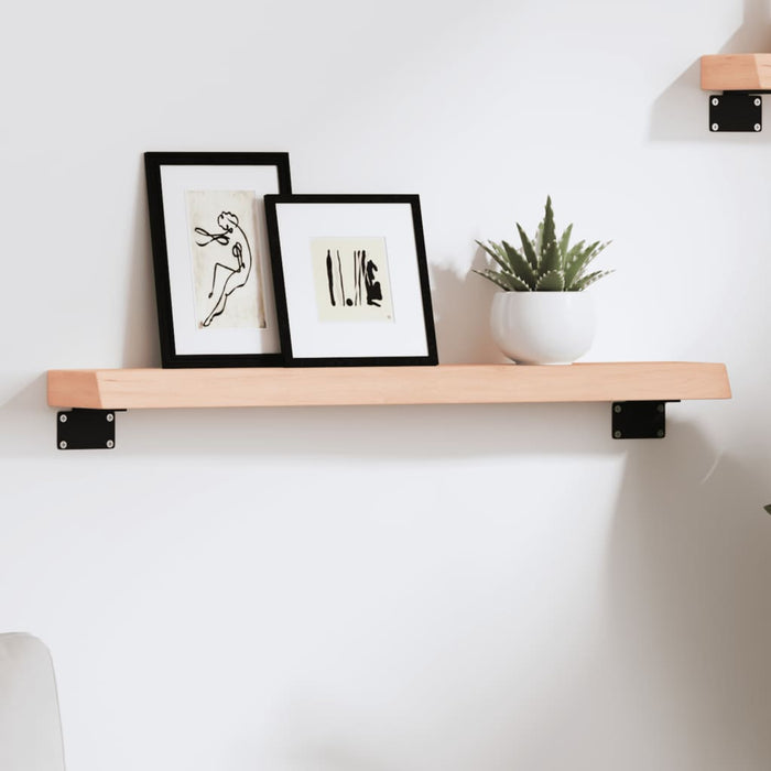 vidaXL Wall Shelf 60x10x4 cm Untreated Solid Wood Oak