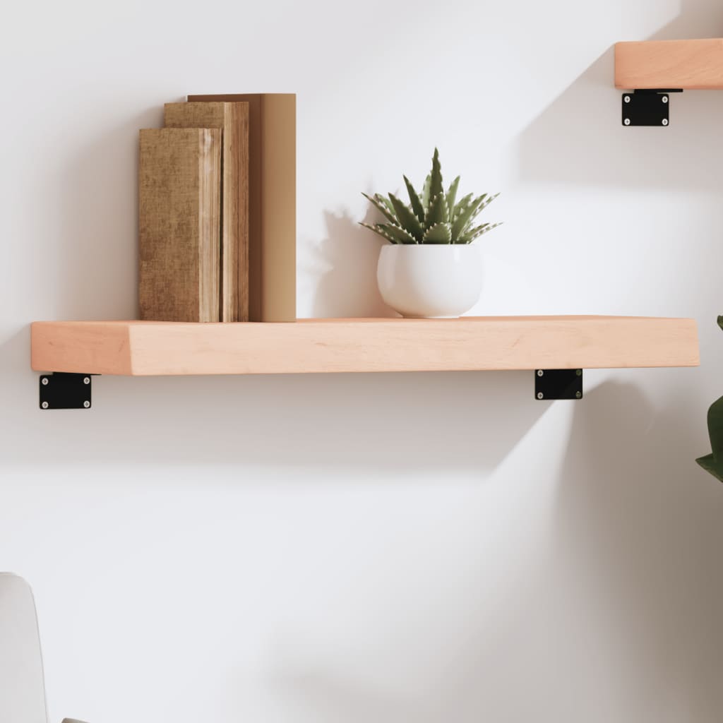 vidaXL Wall Shelf 60x20x6 cm Untreated Solid Wood Oak