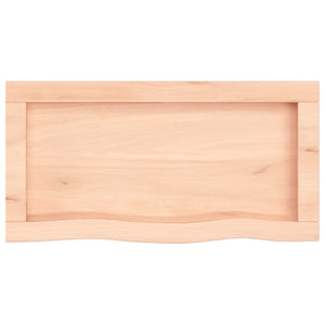 vidaXL Wall Shelf 60x30x(2-4) cm Untreated Solid Wood Oak