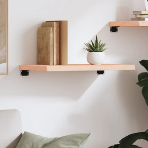 vidaXL Wall Shelf 60x40x(2-4) cm Untreated Solid Wood Oak