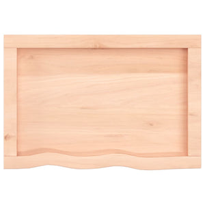 vidaXL Wall Shelf 60x40x(2-4) cm Untreated Solid Wood Oak