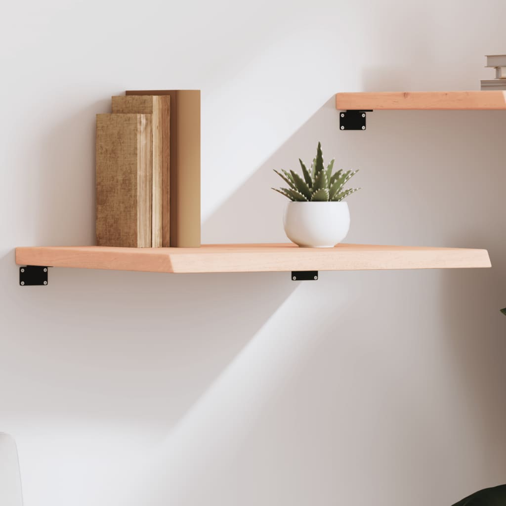 vidaXL Wall Shelf 60x60x(2-4) cm Untreated Solid Wood Oak