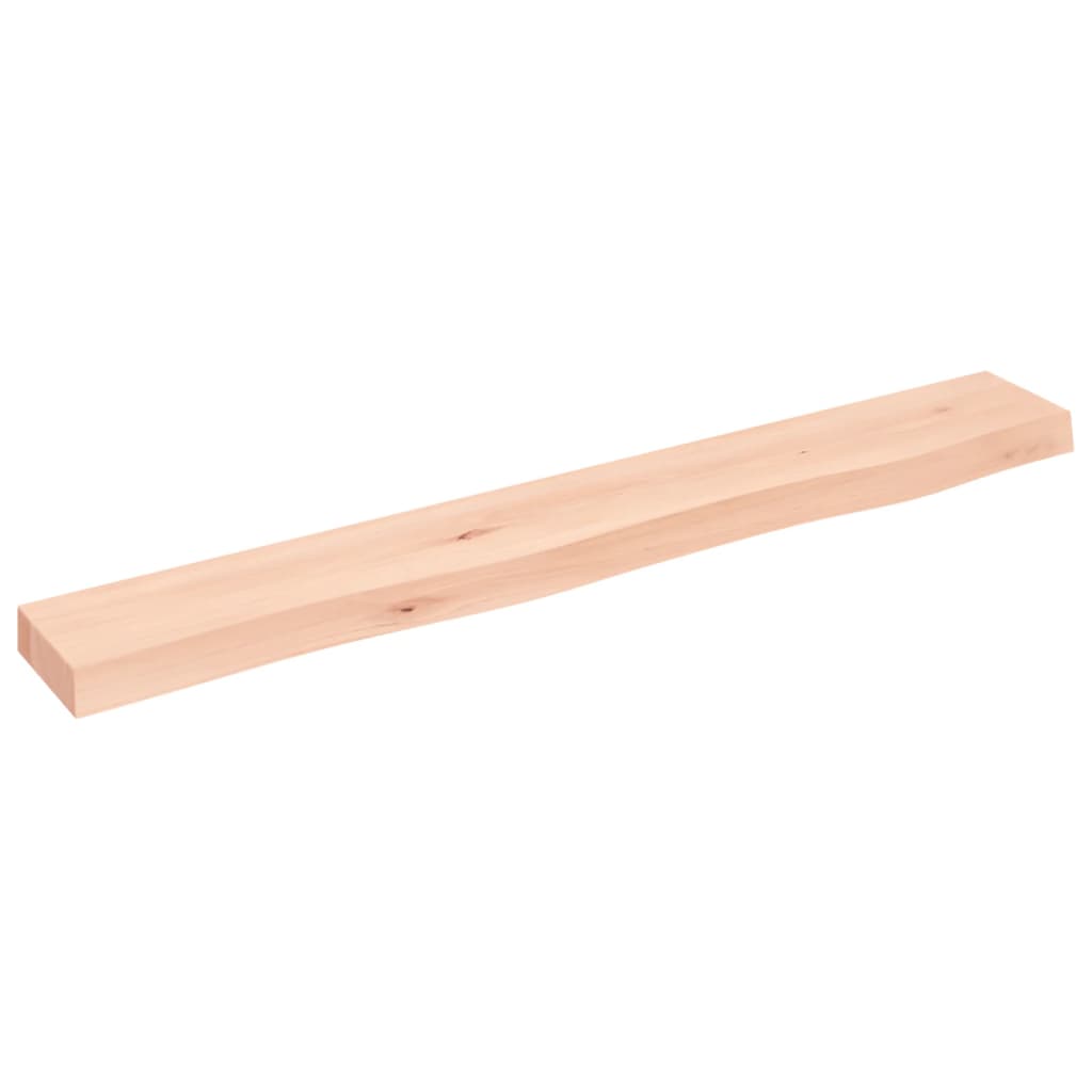 vidaXL Wall Shelf 80x10x4 cm Untreated Solid Wood Oak