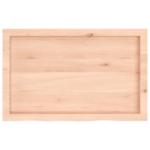 vidaXL Wall Shelf 80x50x(2-4) cm Untreated Solid Wood Oak