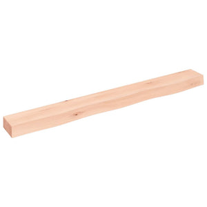 vidaXL Wall Shelf 100x10x6 cm Untreated Solid Wood Oak