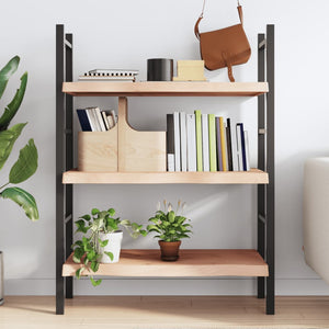 vidaXL Wall Shelf 100x60x(2-6) cm Untreated Solid Wood Oak