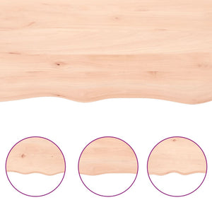 vidaXL Wall Shelf 100x60x(2-6) cm Untreated Solid Wood Oak