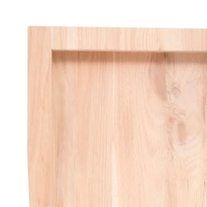 vidaXL Wall Shelf 100x60x(2-6) cm Untreated Solid Wood Oak