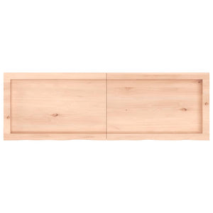 vidaXL Wall Shelf 120x40x(2-4) cm Untreated Solid Wood Oak