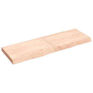 vidaXL Wall Shelf 120x40x(2-6) cm Untreated Solid Wood Oak