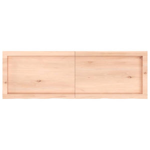 vidaXL Wall Shelf 120x40x(2-6) cm Untreated Solid Wood Oak