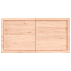 vidaXL Wall Shelf 120x60x(2-4) cm Untreated Solid Wood Oak