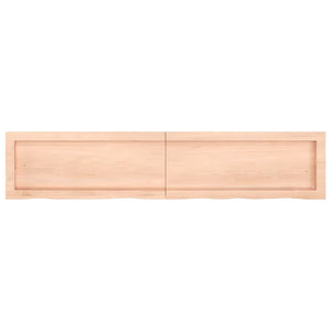 vidaXL Wall Shelf 140x30x(2-6) cm Untreated Solid Wood Oak