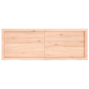 vidaXL Wall Shelf 140x50x(2-6) cm Untreated Solid Wood Oak