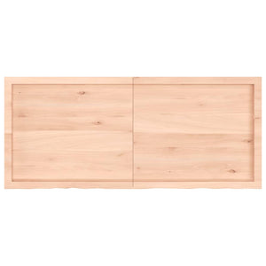 vidaXL Wall Shelf 140x60x(2-6) cm Untreated Solid Wood Oak