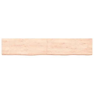 vidaXL Wall Shelf 160x30x(2-6) cm Untreated Solid Wood Oak