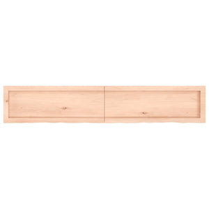 vidaXL Wall Shelf 160x30x(2-6) cm Untreated Solid Wood Oak