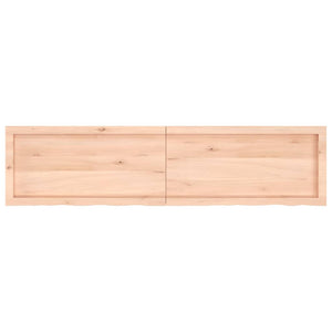 vidaXL Wall Shelf 160x40x(2-6) cm Untreated Solid Wood Oak