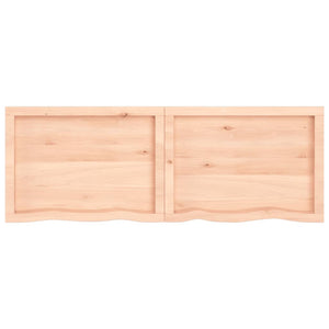 vidaXL Wall Shelf 160x50x(2-6) cm Untreated Solid Wood Oak