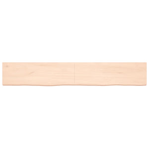 vidaXL Wall Shelf 180x30x(2-4) cm Untreated Solid Wood Oak