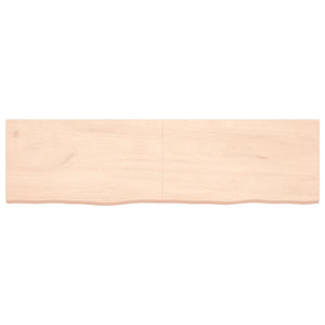 vidaXL Wall Shelf 180x50x(2-4) cm Untreated Solid Wood Oak