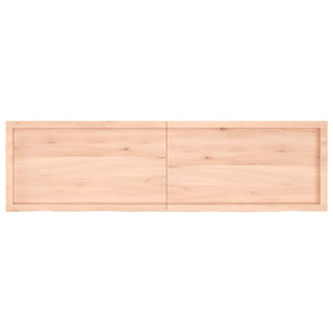 vidaXL Wall Shelf 180x50x(2-4) cm Untreated Solid Wood Oak