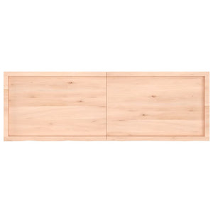 vidaXL Wall Shelf 180x60x(2-4) cm Untreated Solid Wood Oak