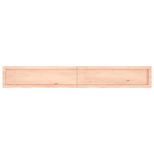 vidaXL Wall Shelf 200x30x(2-6) cm Untreated Solid Wood Oak