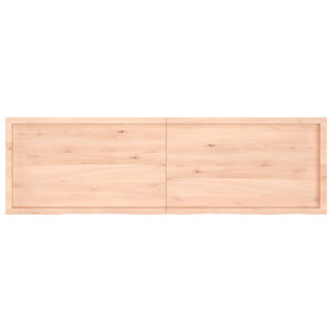 vidaXL Wall Shelf 200x60x(2-4) cm Untreated Solid Wood Oak