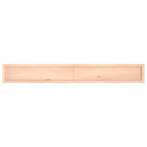 vidaXL Wall Shelf 220x30x(2-6) cm Untreated Solid Wood Oak