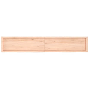 vidaXL Wall Shelf 220x40x(2-4) cm Untreated Solid Wood Oak