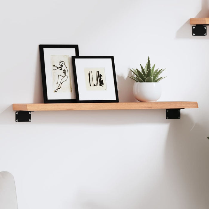 vidaXL Wall Shelf Light Brown 60x10x2 cm Treated Solid Wood Oak