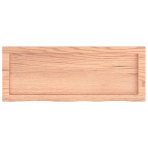 vidaXL Wall Shelf Light Brown 80x30x(2-6) cm Treated Solid Wood Oak