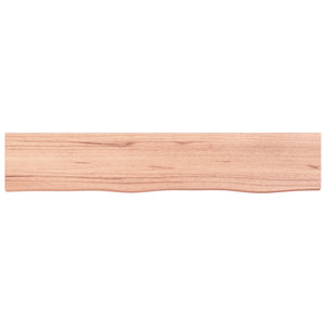 vidaXL Wall Shelf Light Brown 100x20x6 cm Treated Solid Wood Oak