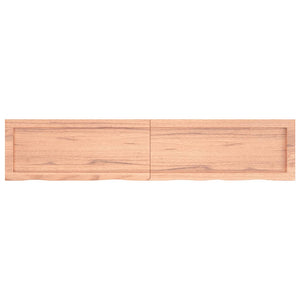 vidaXL Wall Shelf Light Brown 140x30x(2-6) cm Treated Solid Wood Oak