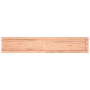 vidaXL Wall Shelf Light Brown 160x30x(2-4) cm Treated Solid Wood Oak