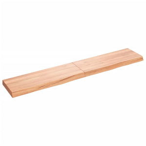 vidaXL Wall Shelf Light Brown 160x30x(2-6) cm Treated Solid Wood Oak