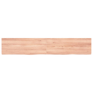 vidaXL Wall Shelf Light Brown 160x30x(2-6) cm Treated Solid Wood Oak