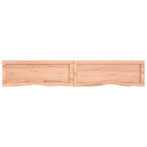 vidaXL Wall Shelf Light Brown 160x30x(2-6) cm Treated Solid Wood Oak