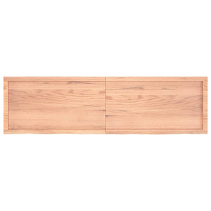 vidaXL Wall Shelf Light Brown 180x50x(2-6) cm Treated Solid Wood Oak