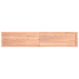 vidaXL Wall Shelf Light Brown 200x40x(2-6) cm Treated Solid Wood Oak