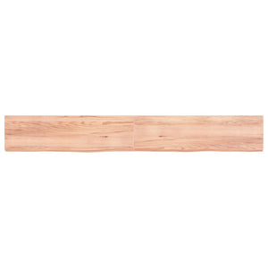 vidaXL Wall Shelf Light Brown 220x30x(2-6) cm Treated Solid Wood Oak