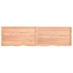 vidaXL Wall Shelf Light Brown 220x60x(2-6) cm Treated Solid Wood Oak