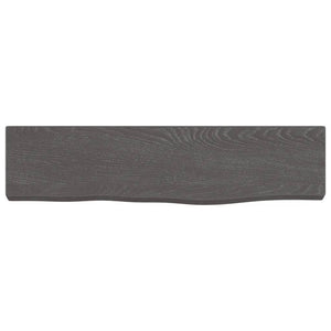 vidaXL Wall Shelf Dark Brown 40x10x2 cm Treated Solid Wood Oak